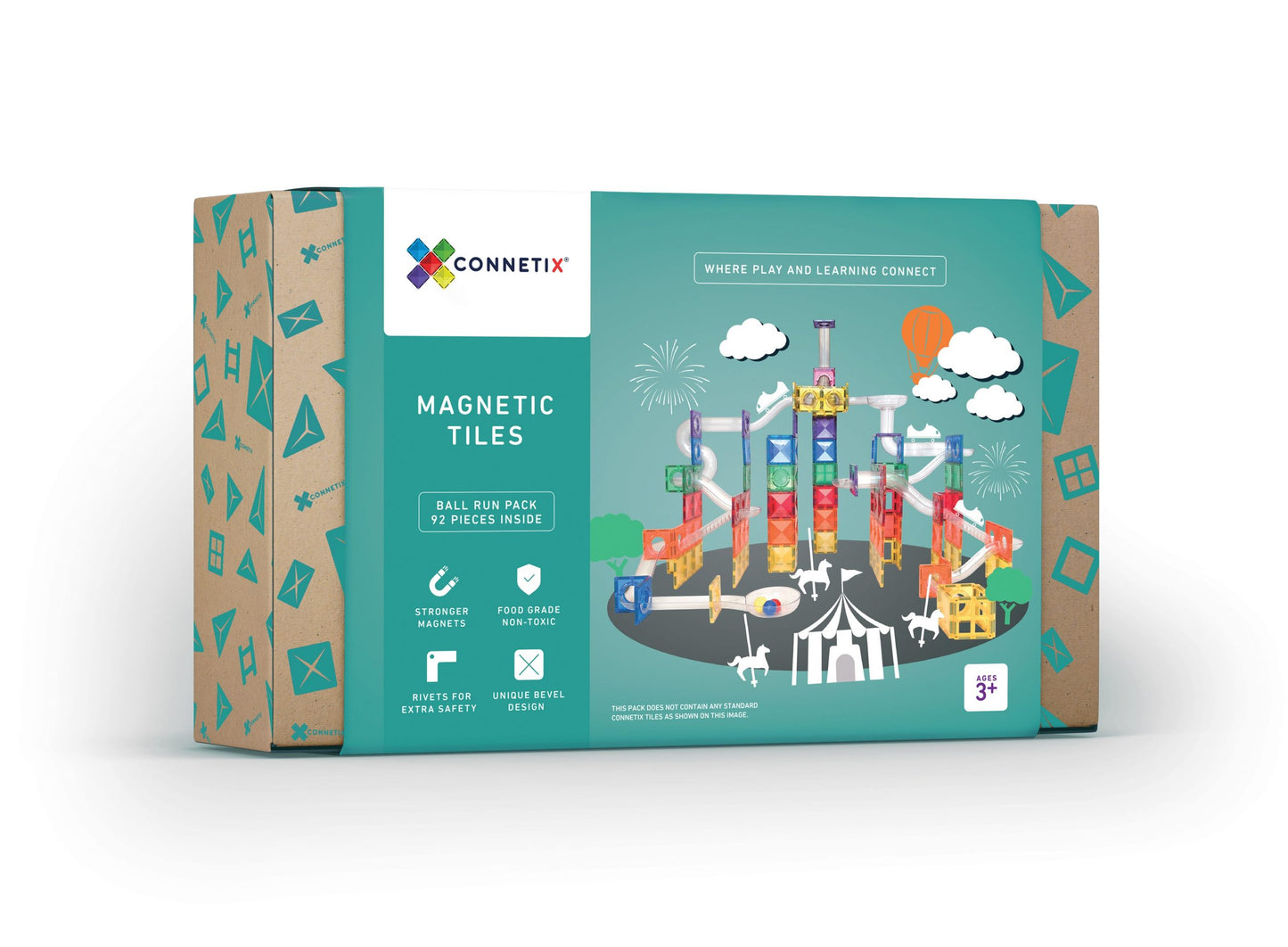 Connetix Tiles RAINBOW BALL RUN PACK 92 Teile