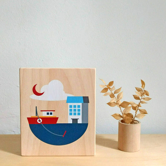 LUBU ILLUSTRATION ON WOOD