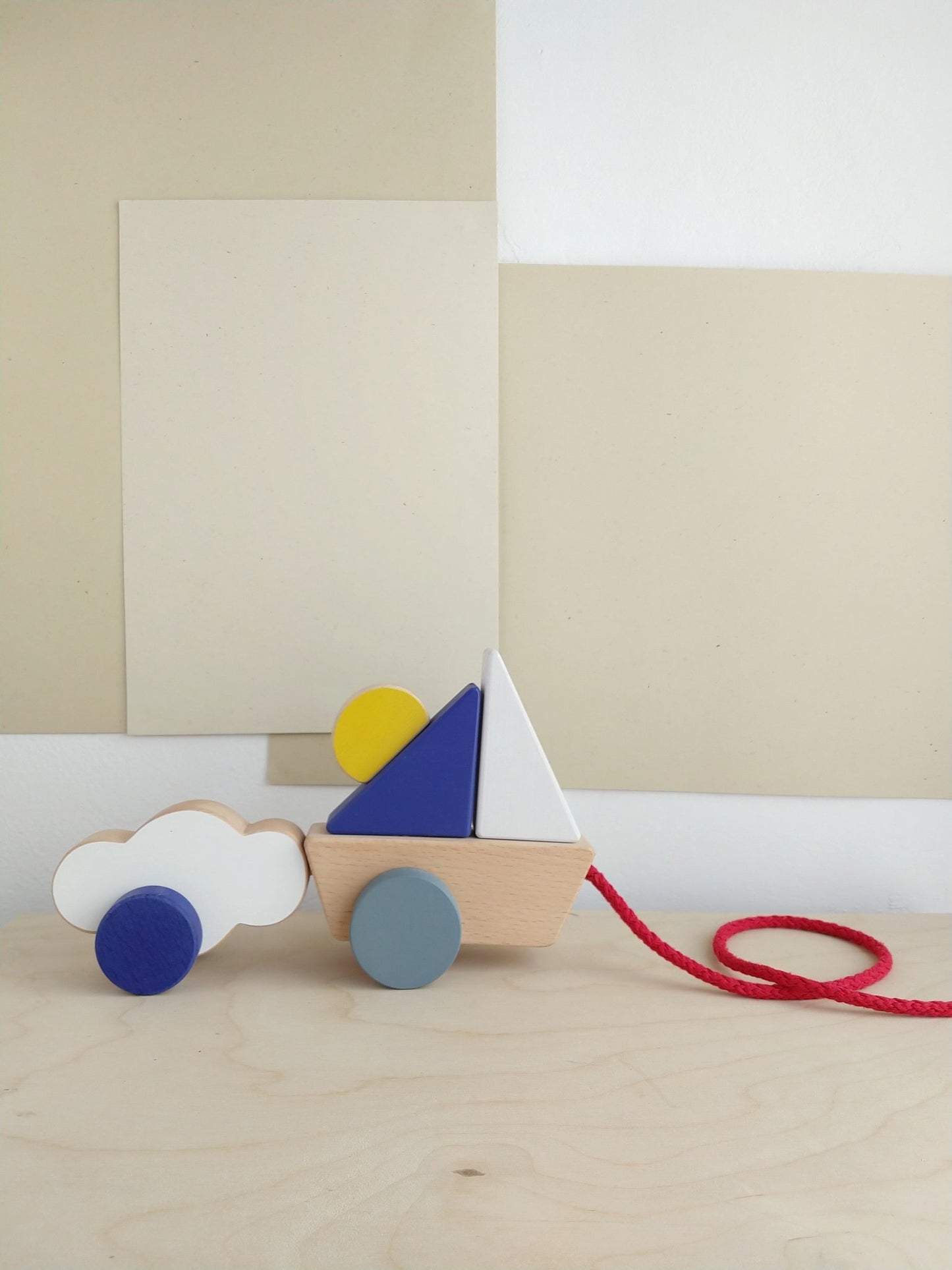Boat & Cloud pull toy