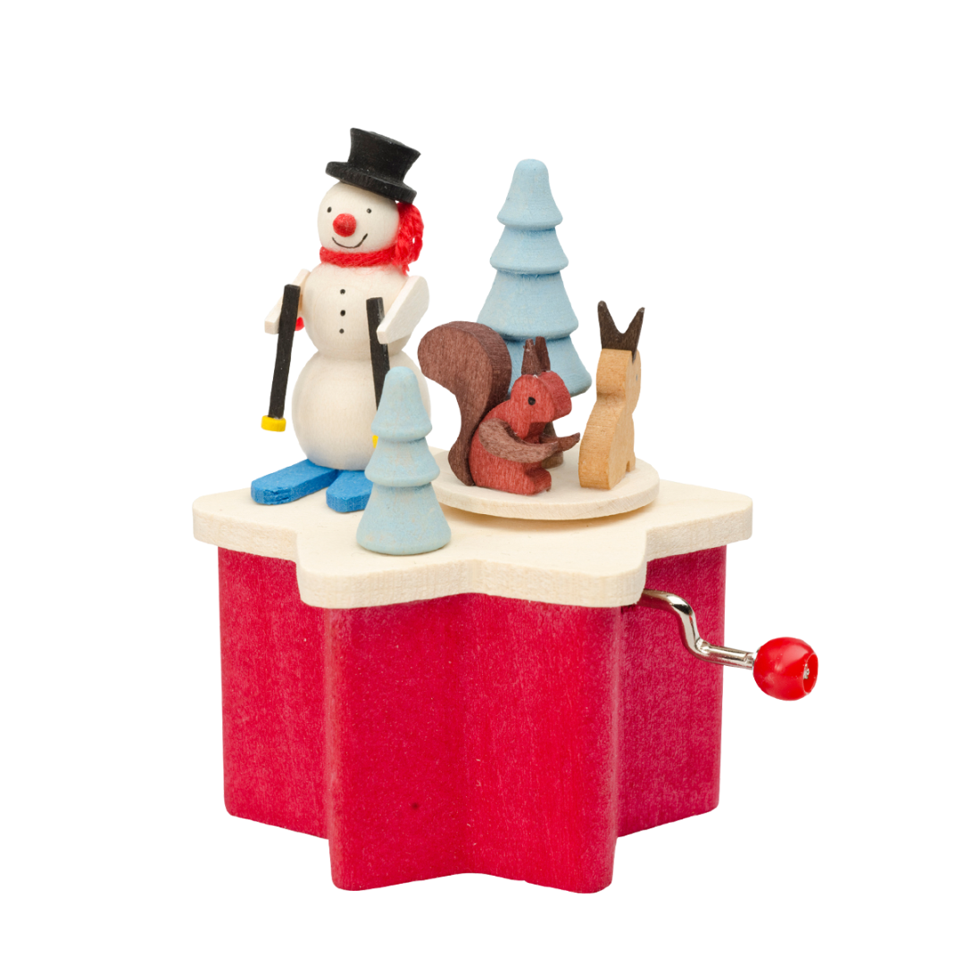 Kurbelspieldose - Schneemann