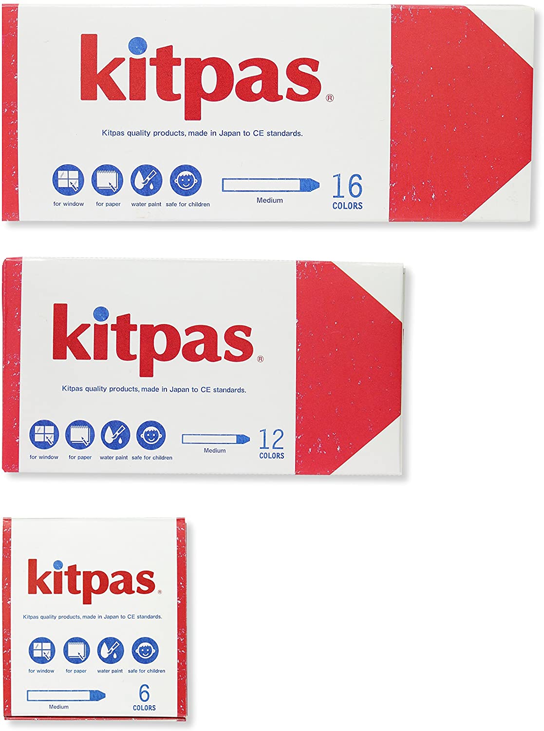 Kitpas Medium Crayon 16 Colors