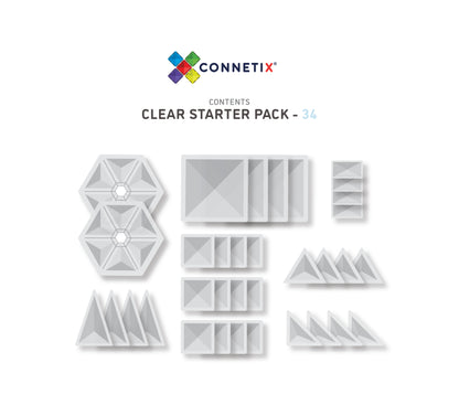 Connetix Tiles CLEAR 34 Teile