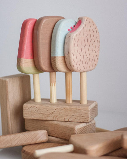 Wooden Ice Lolly set